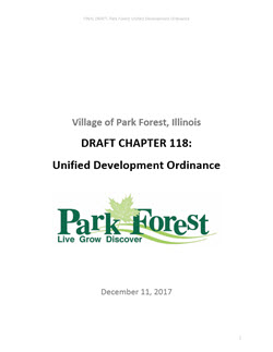 Park Forest Unified Development Ordinance Cover
