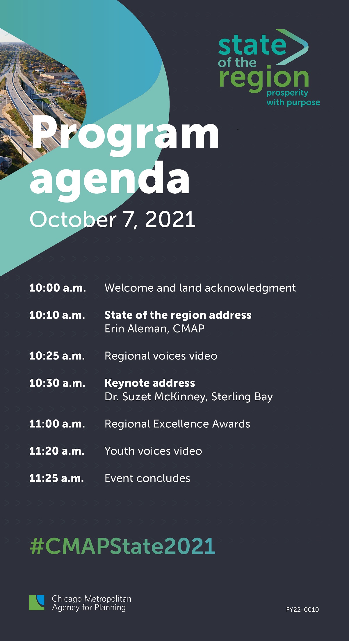 State of the Region event agenda graphic