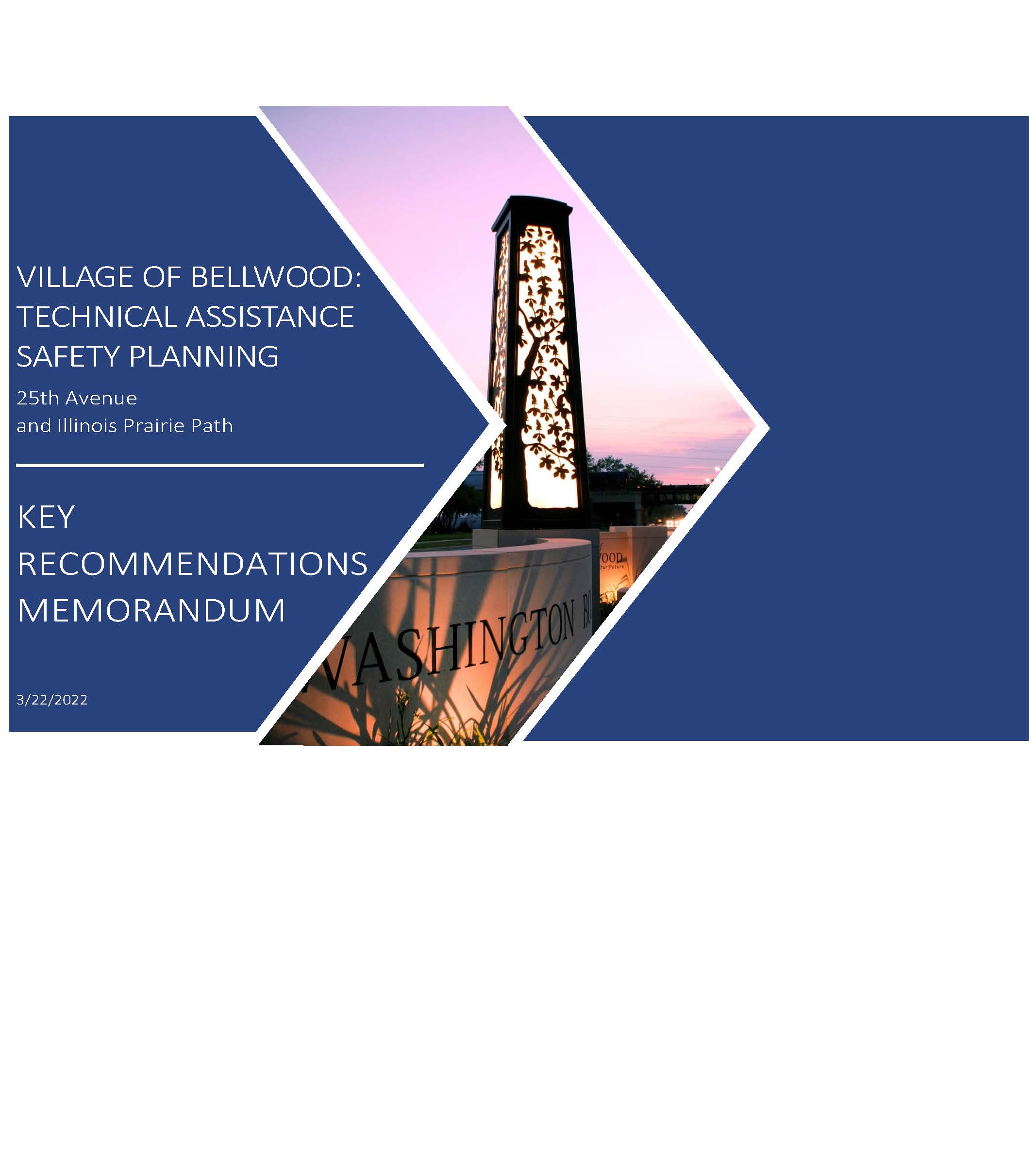 Bellwood key recommendations memo cover