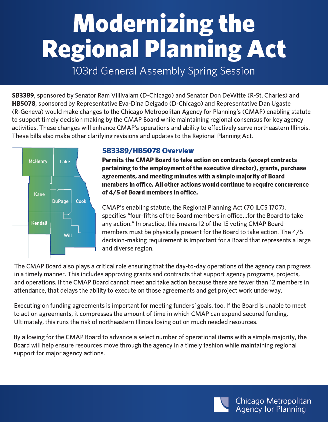 The Illinois Regional Planning Act Funding flyer
