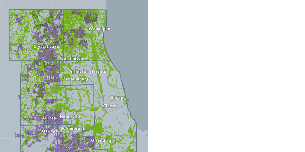 Local strategy map of conservation areas in the Chicago region.