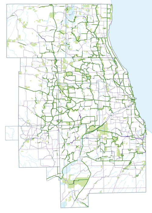 Regional Greenways and Trails map.