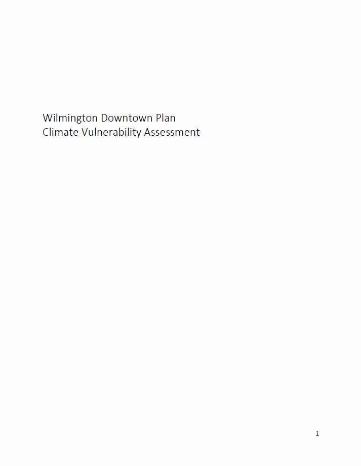 Wilmington Climate Vulnerability Assessment cover image