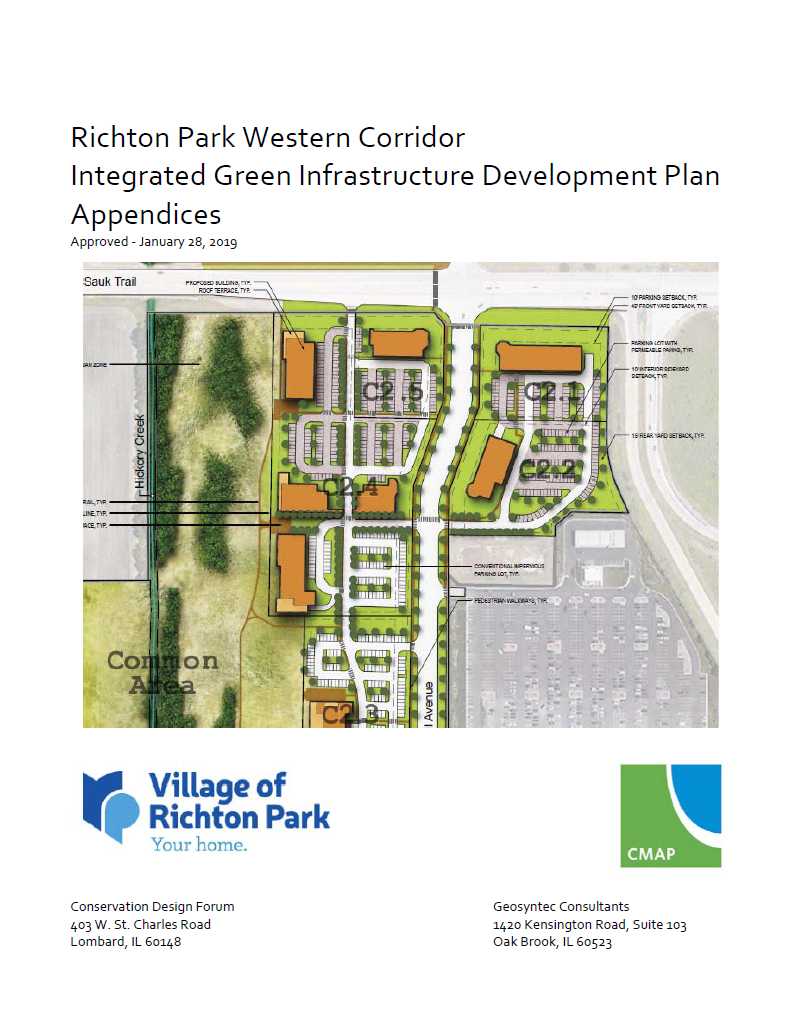 Cover page for the Western Corridor Integrated Green Infrastructure Development Plan Appendices