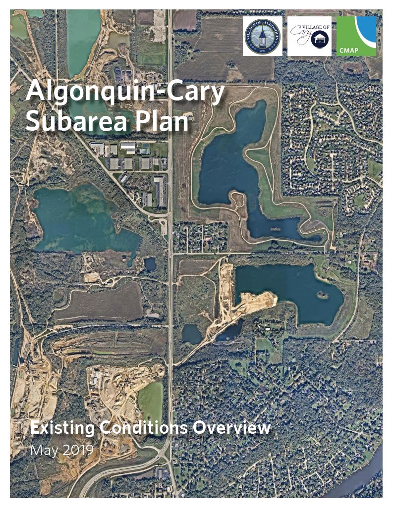 Aerial photograph of the Route 31 corridor and quarry sites reading 